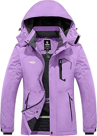 Wantdo Women's Waterproof Ski Jacket for Winter Adventures