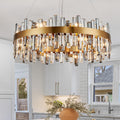 Siljoy Modern Crystal Chandelier 16 Lights - Luxury Gold Raindrop