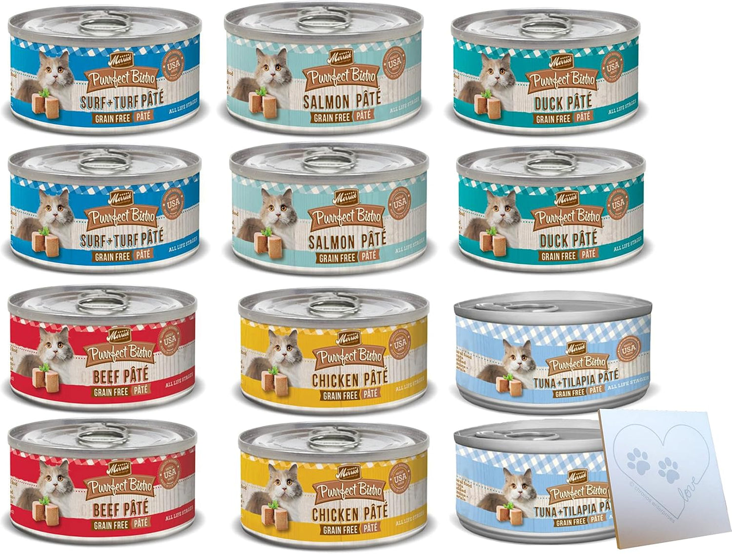 Merrick Purrfect Bistro Grain Free Canned Cat Food Variety Pack