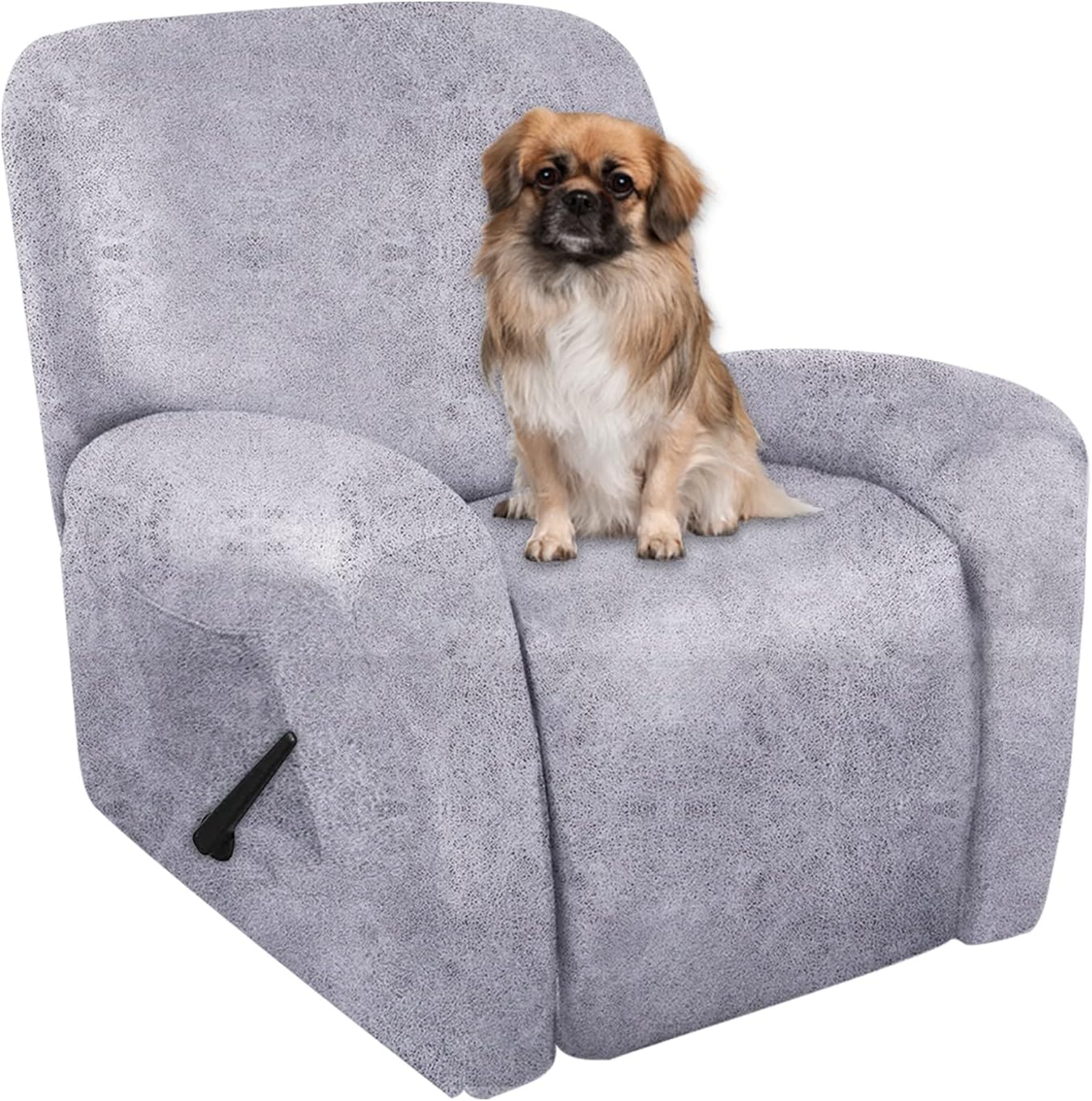 Recliner Chair Covers Leather Like by ANARACHON - 4 Pieces