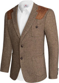 Men's Herringbone Tweed Blazer PJ PAUL JONES - Two Button Sport Coat