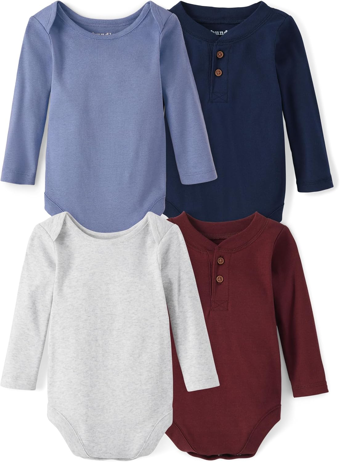 Comfy Long Sleeve Bodysuits for Baby Boys - Multipack Essentials