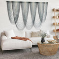 Dip Dye Macrame Wall Hanging 57in x 41in - Boho Fiber Art