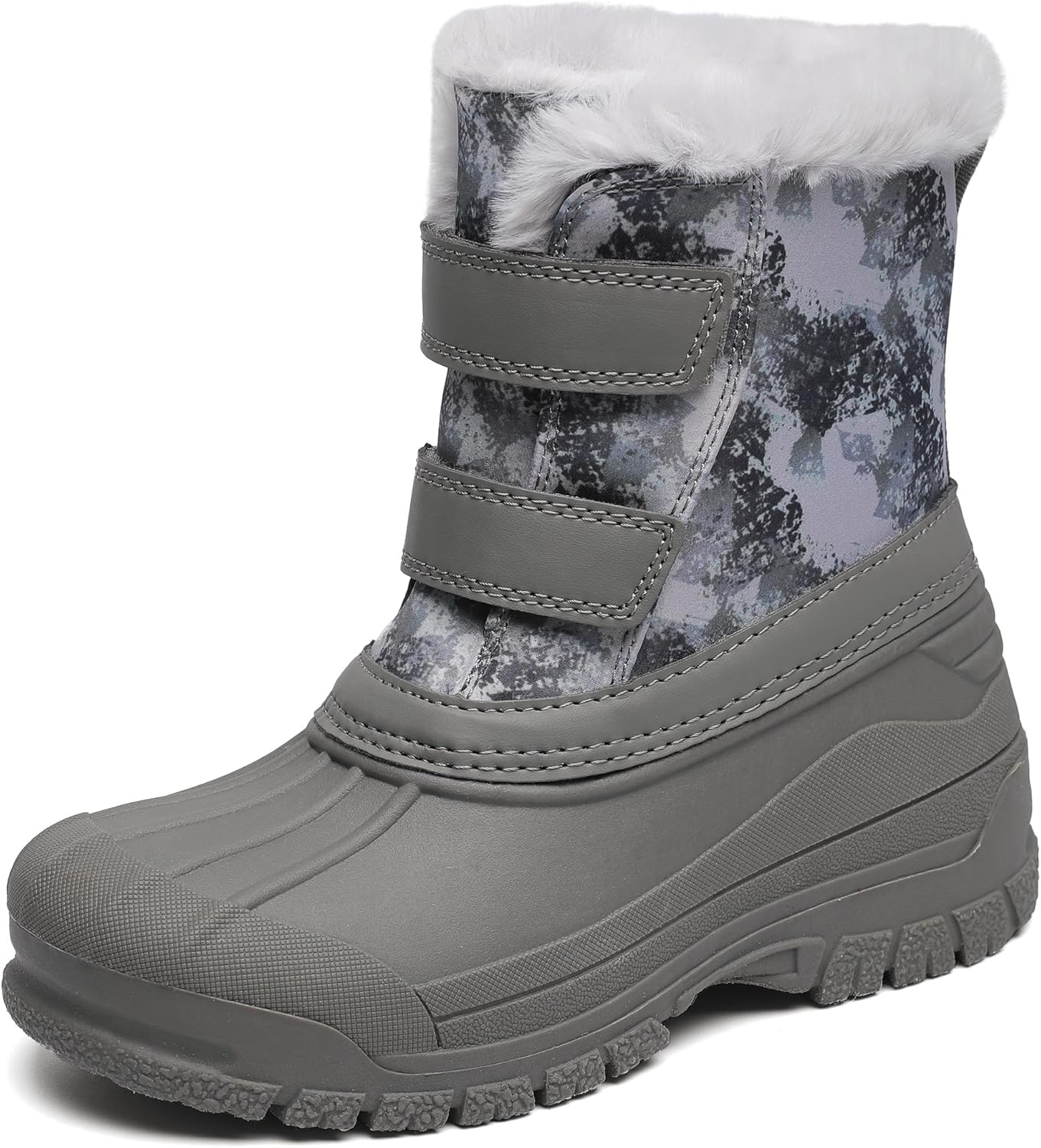 Waterproof Winter Snow Boots for Girls and Boys with Faux Fur