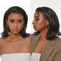 13x4 Lace Wig 10in Bob - Natural Black Glueless Comfort