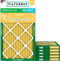 10x24x1 Air Filter MERV 11 by Filterbuy for Allergy and Pet Protection