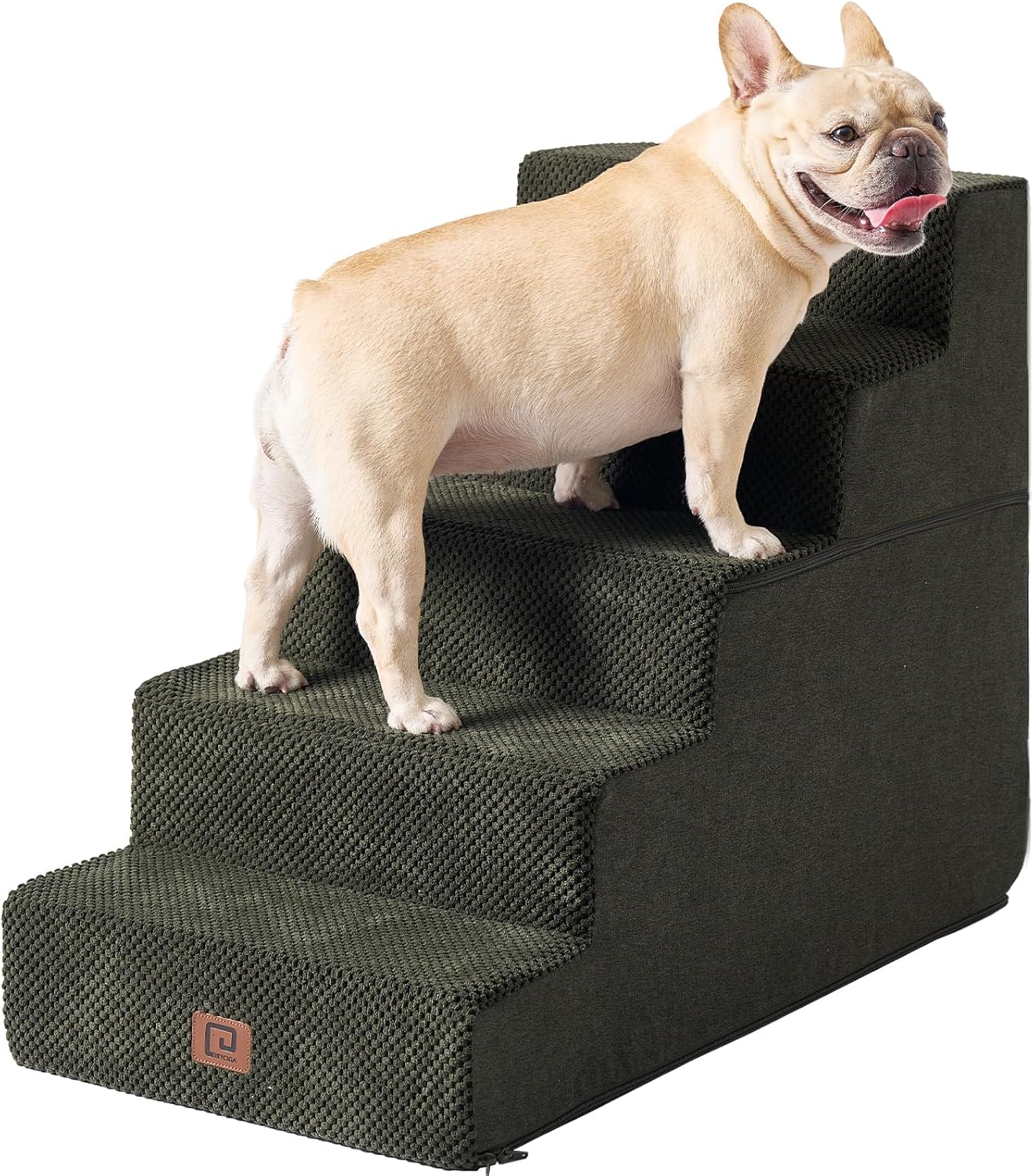 EHEYCIGA Dog Stairs for High Bed - 5-Step Pet Steps for Comfort