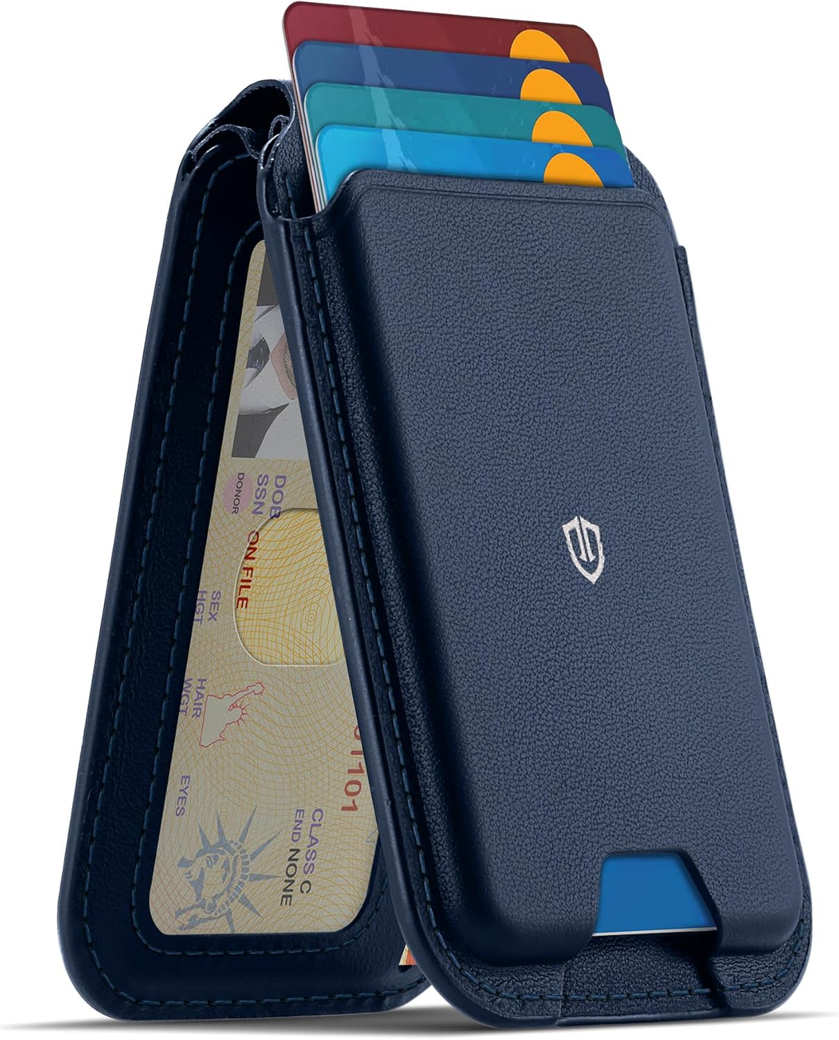 SHIELDON Genuine Leather Magnetic Wallet for Magsafe Devices