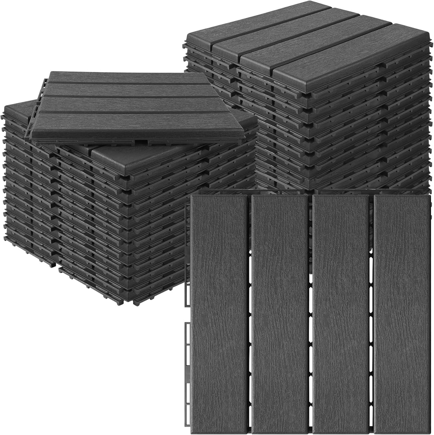 27 Pcs Interlocking Deck Tiles for Indoor Outdoor Use