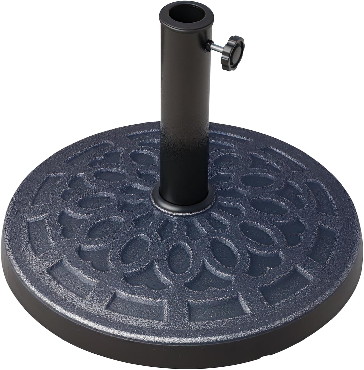Heavy Duty Umbrella Base for Outdoor Use with Decorative Pattern