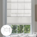 No Drill Roman Shades for Windows 55in x 72in - Easy Cordless Light