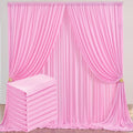 40ft x 10ft Wrinkle Free Baby Pink Backdrop Curtain for Events