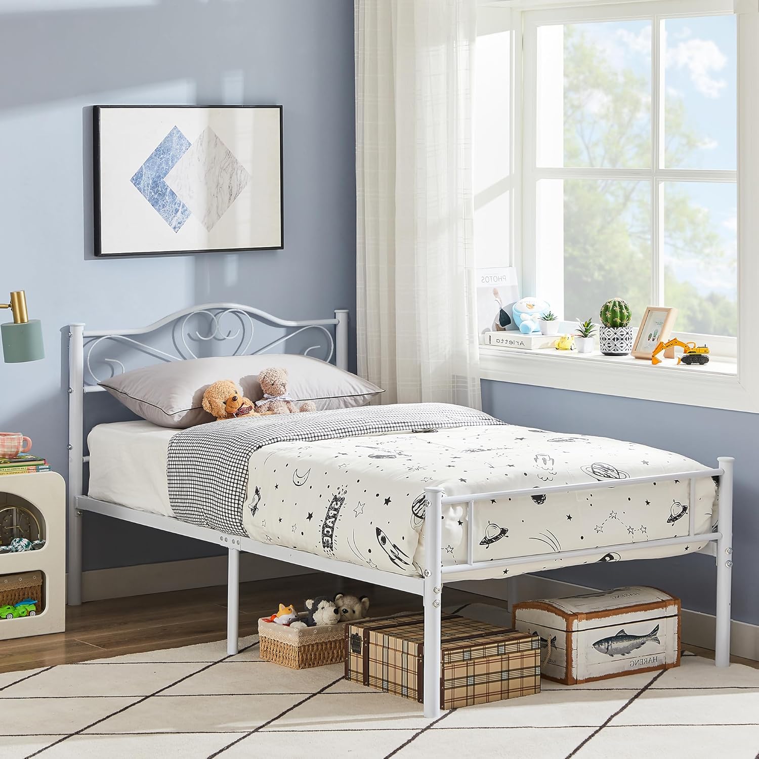 VECELO 14 Inch Twin Size Metal Platform Bed Frame for Comfort