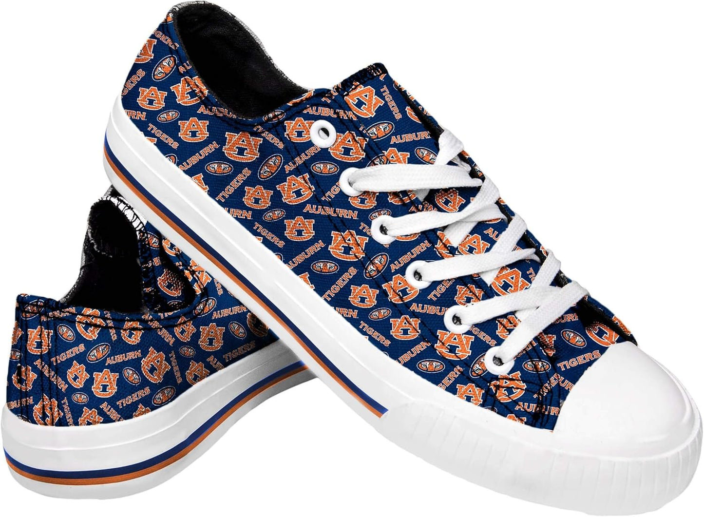 FOCO Women's NCAA College Team Logo Low Top Canvas Sneakers