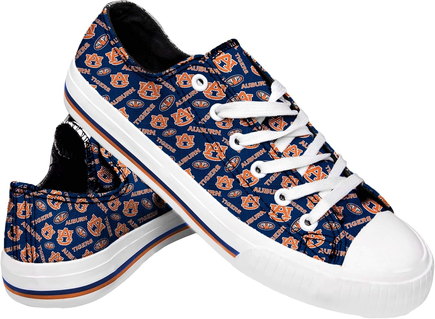 FOCO Women's NCAA College Team Logo Low Top Canvas Sneakers