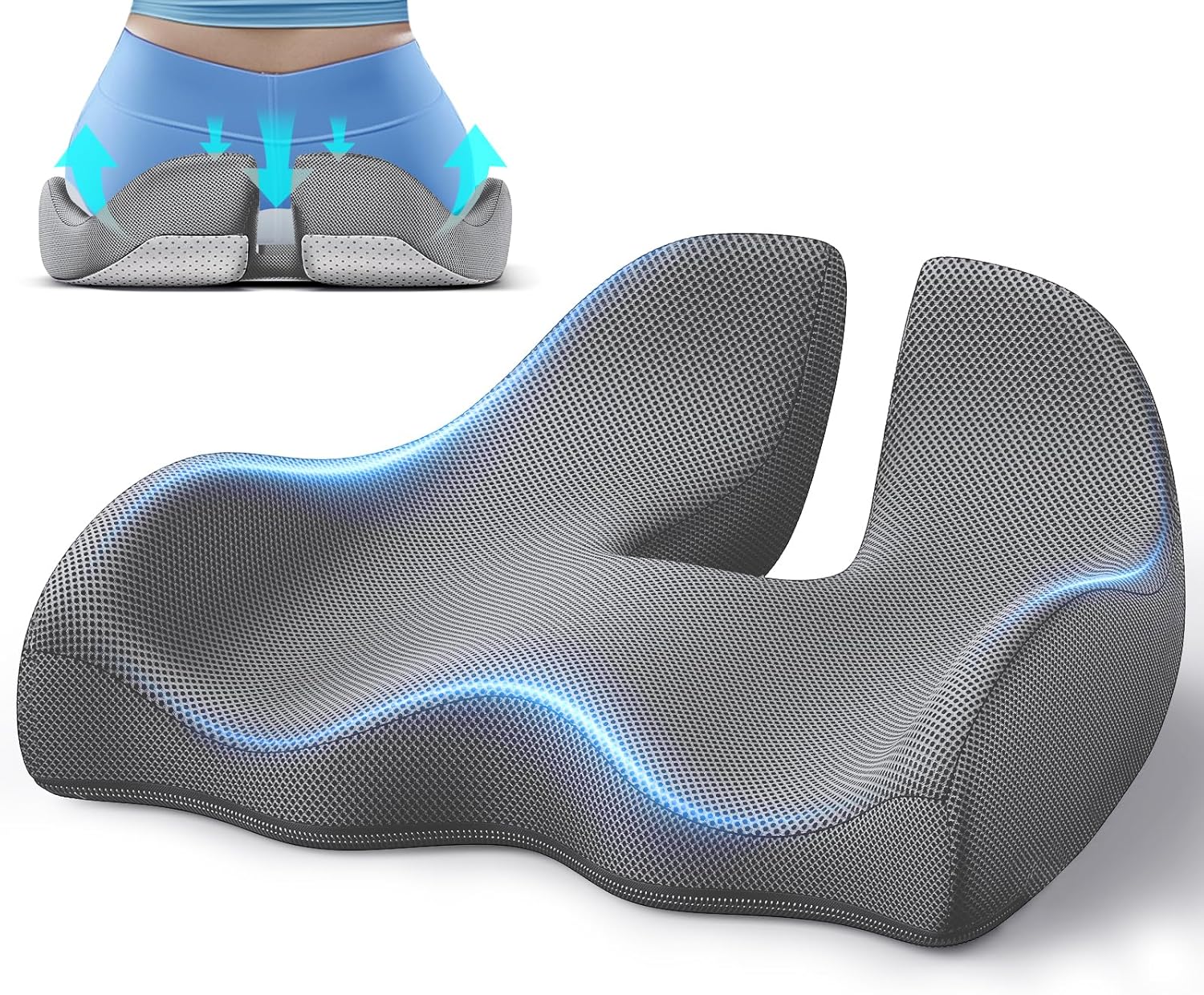 Benazcap X Large Memory Seat Cushion for Ultimate Comfort