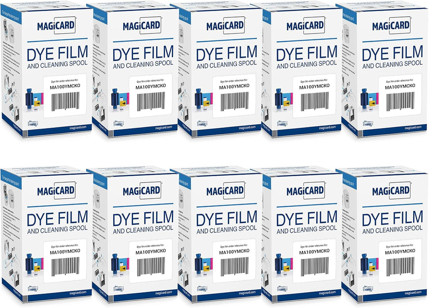 Bodno 10 x Magicard MA100YMCKO Color Ribbon for Quality Prints