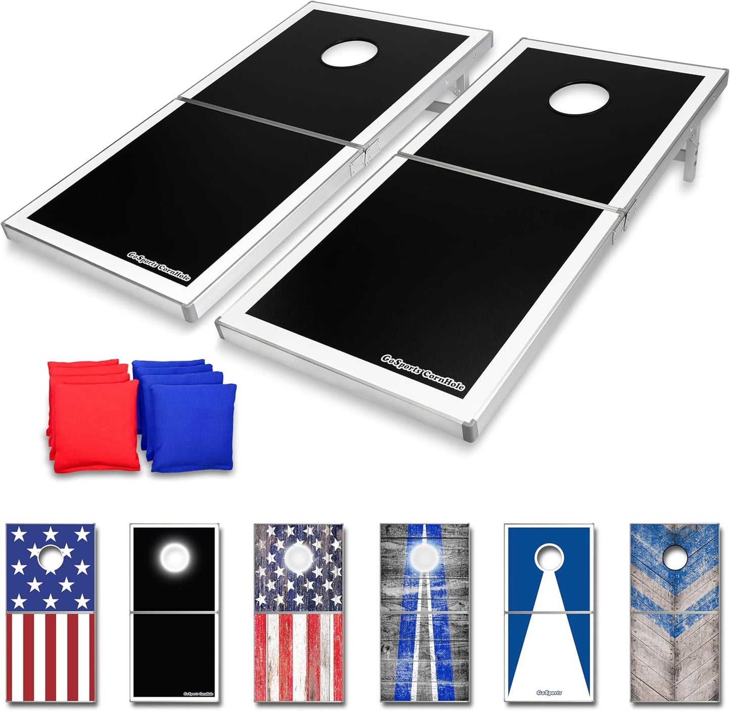GoSports 4 x 2 ft Aluminum Cornhole Game Set for Fun Outdoors