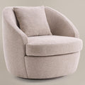 Rowill Modern Accent Chair 360 Swivel Barrel Chair - Cozy Khaki