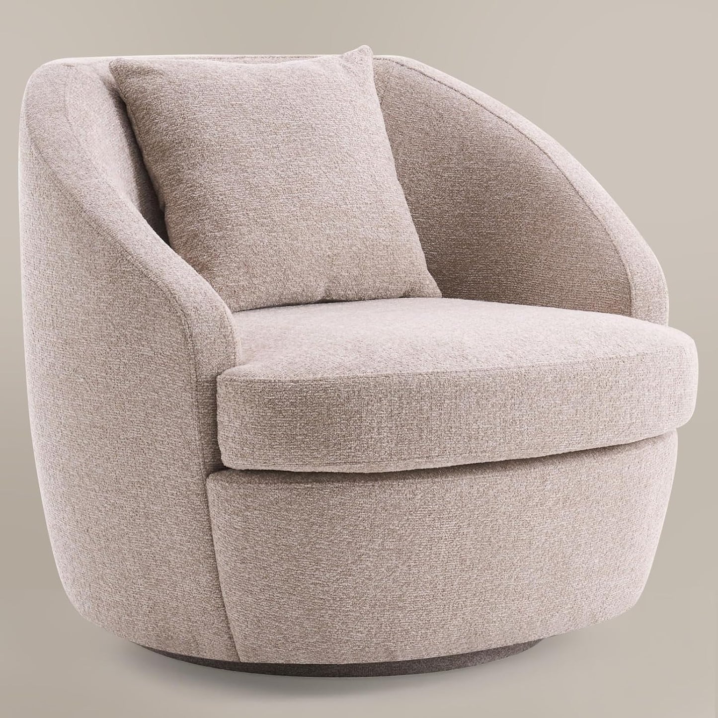 360 Swivel Barrel Chair with Free Pillow for Cozy Corners