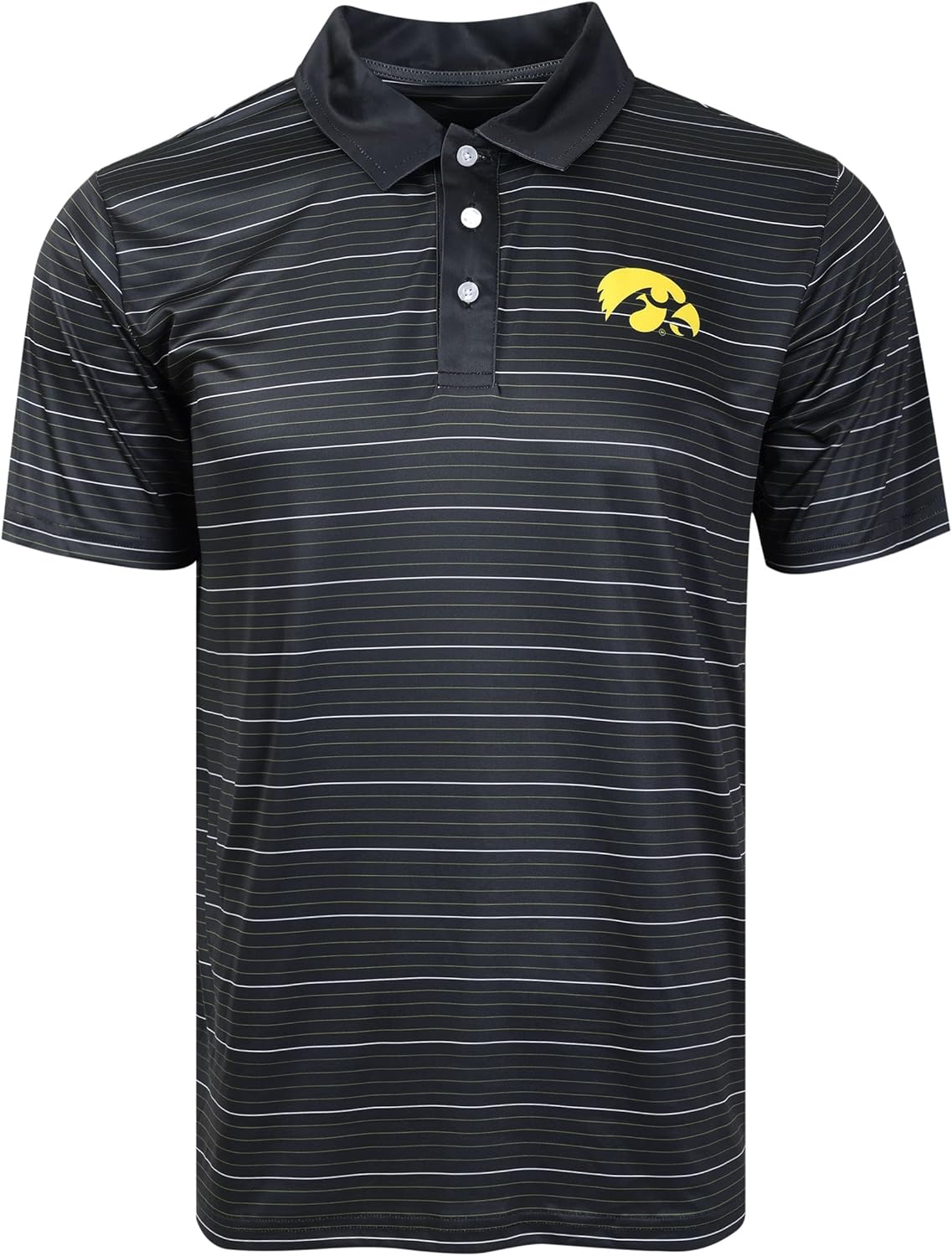 FOCO Men's NCAA College Team Logo Striped Polo Short Sleeve Shirt