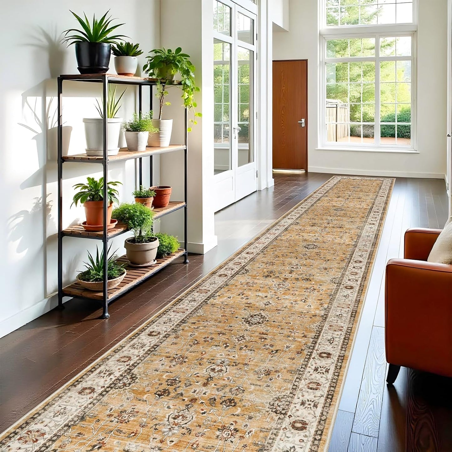 Washable Runner Rug 3x14 - Non Skid Waterproof Carpet Runner
