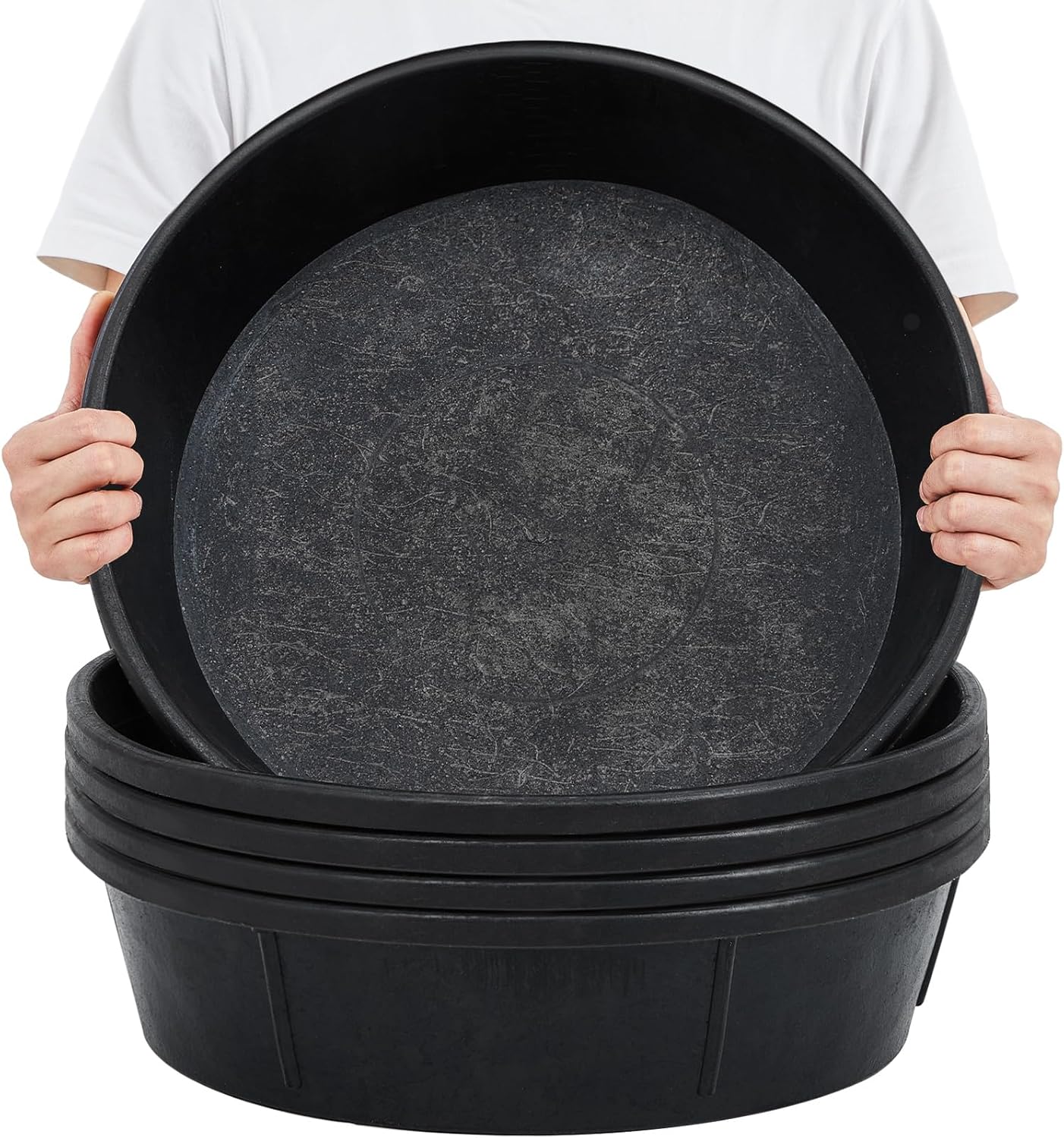 Sadnyy Rubber Feeder Pan Set for Versatile Animal Feeding Needs