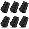 Hiking Walking Stick Tips 6Pcs - Durable Rubber Replacement Tips