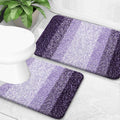 OLANLY Bathroom Rug Set 2 Piece - Plush Microfiber Bath Mats (Violet)
