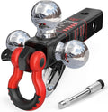 TYT Tri Ball Mount Trailer Hitch Fits 2 in Receiver - 5-in-1 Tow Tool