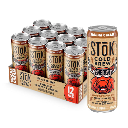 SToK Cold Brew Energy Mocha Cream Coffee with 195mg Caffeine
