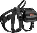 Service Dog Vest Harness with Pouches - Durable Tactical Dog Backpack