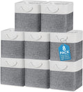Collapsible Fabric Storage Bins 8 Pack - Linen Closet Organizers