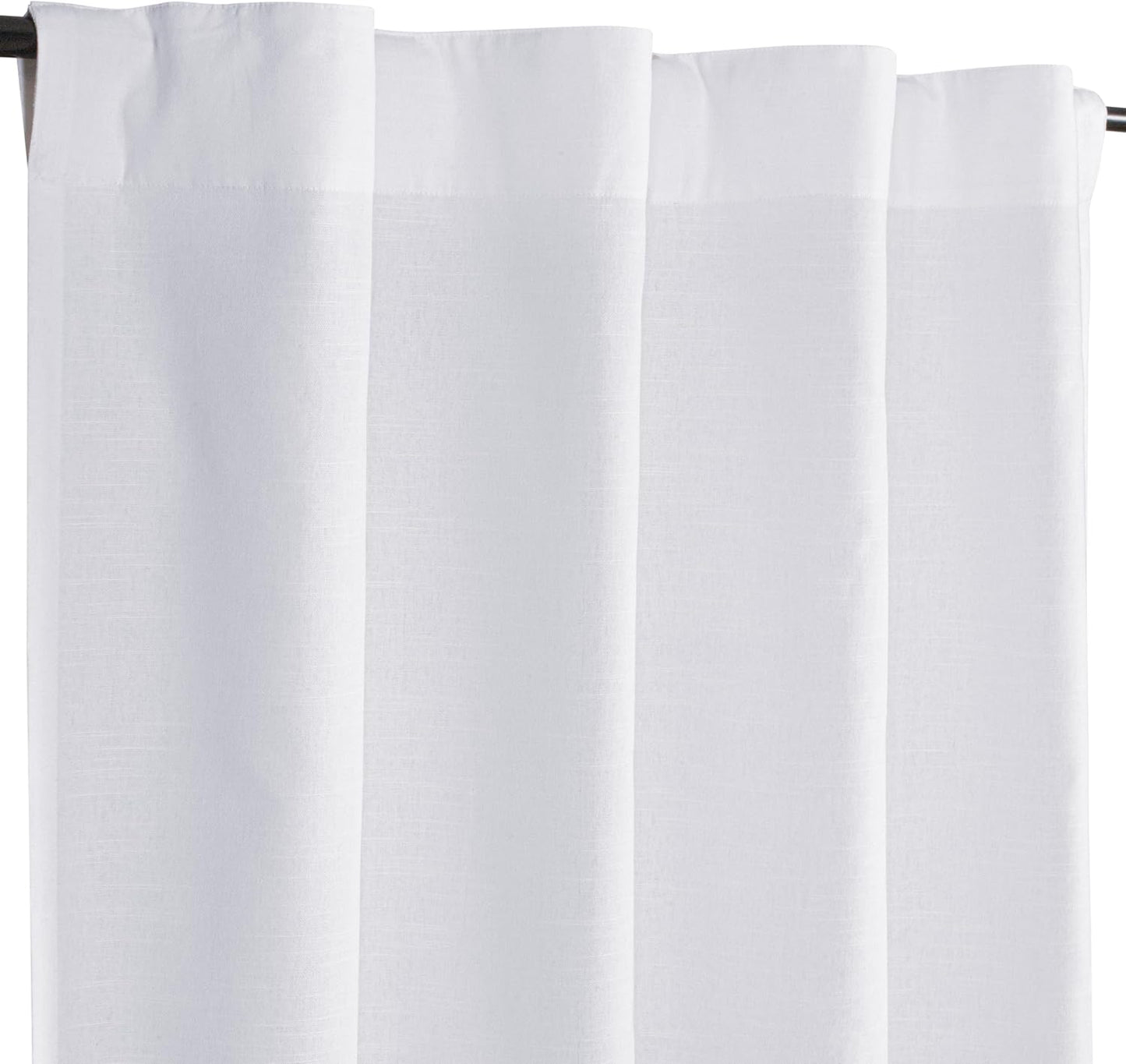 96 White Cotton Curtains Set - Bed Room Bliss