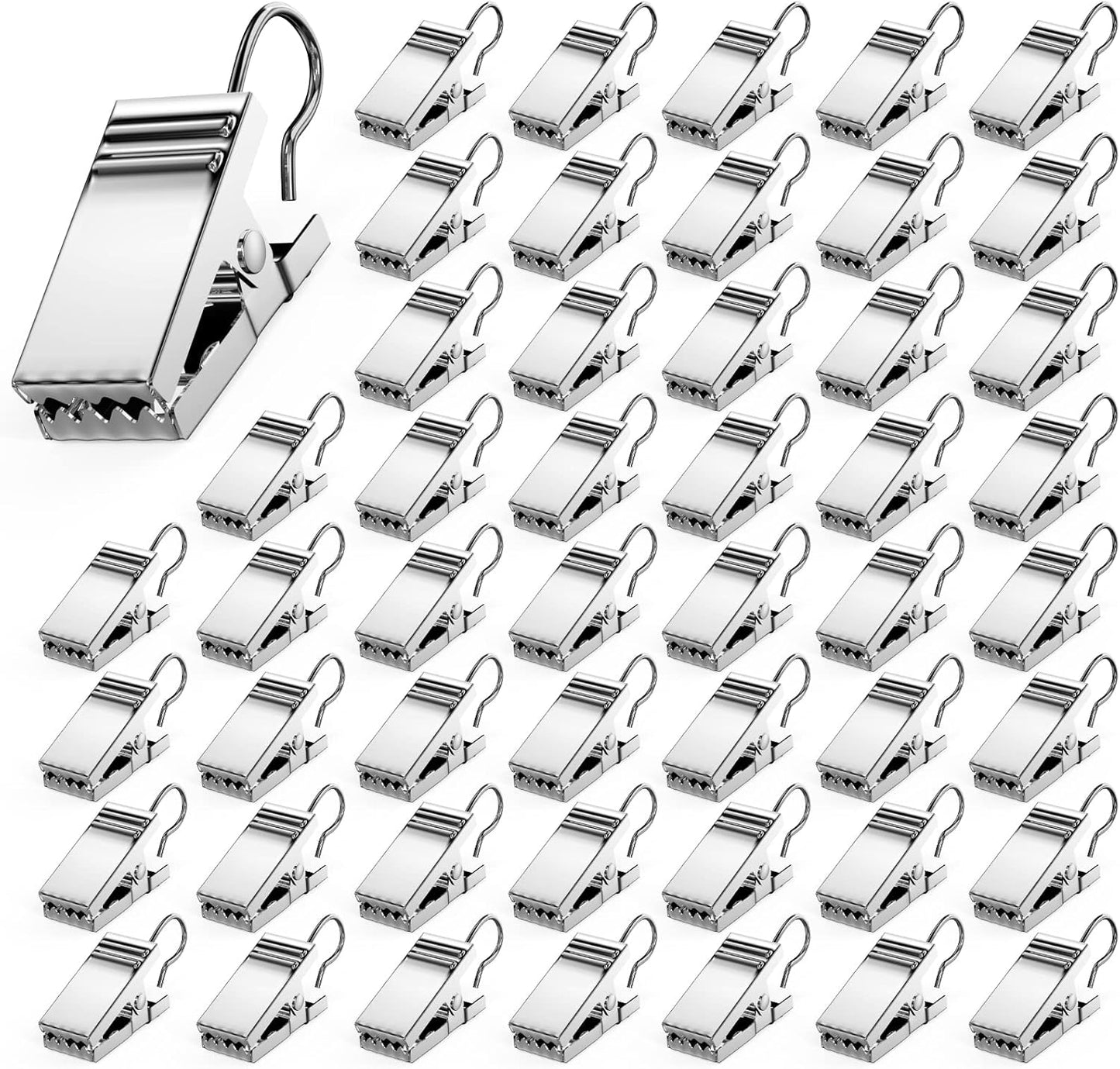 Stainless Steel Curtain Hooks - Heavy Duty Clips