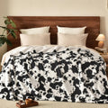 Cute Cow Print Sherpa Blanket King Size - Reversible Warmth