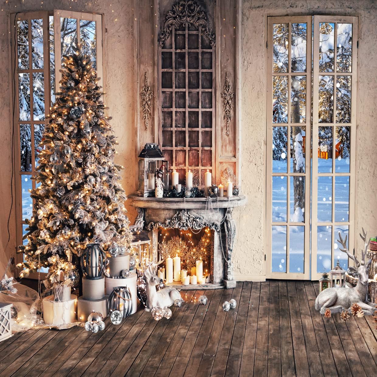 10X10FT Christmas Backdrops for Photography and Party Decor