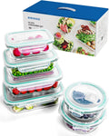 6-Piece Borosilicate Glass Food Storage Containers Set for Meal Prep