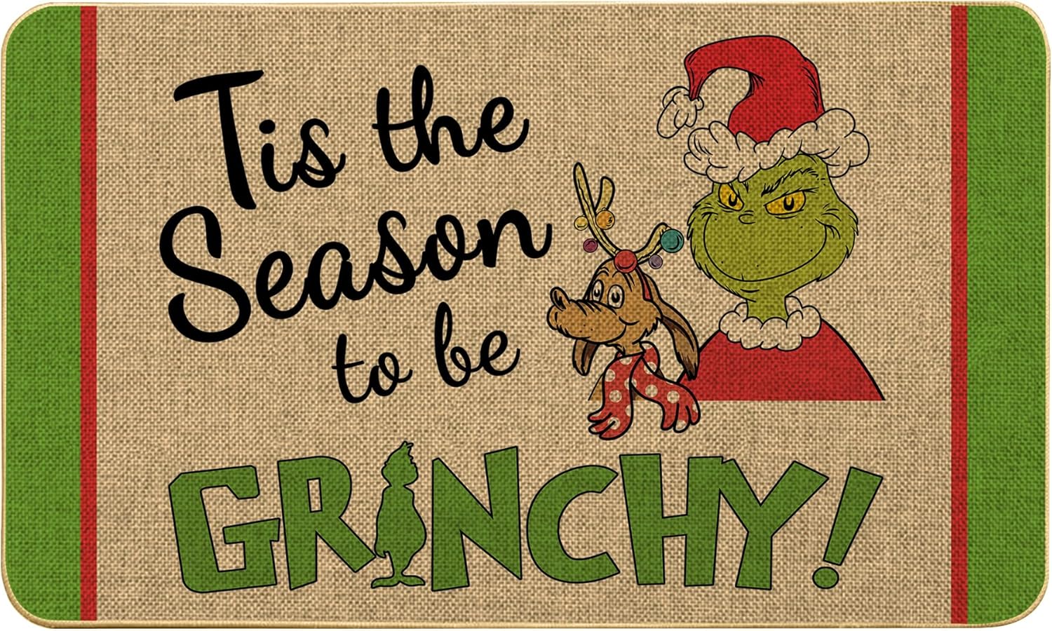 Non-Slip Christmas Welcome Mat ~ Festive Santa Decor