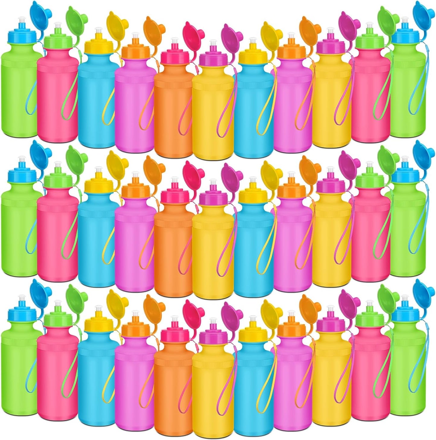 72 Pcs Sports Water Bottles Bulk for Team and DIY Projects