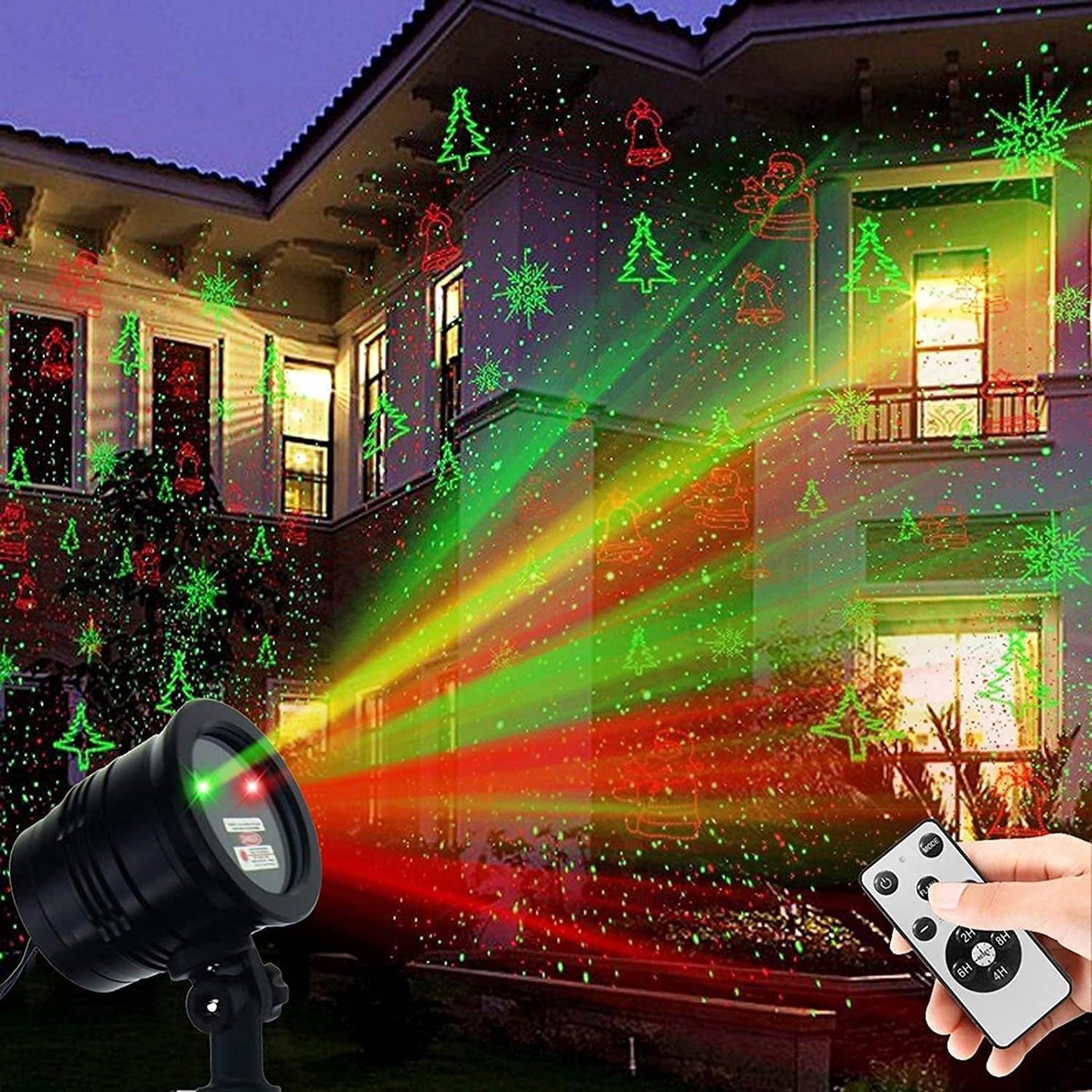 Festive Holiday Laser Lights - Waterproof Xmas Patterns