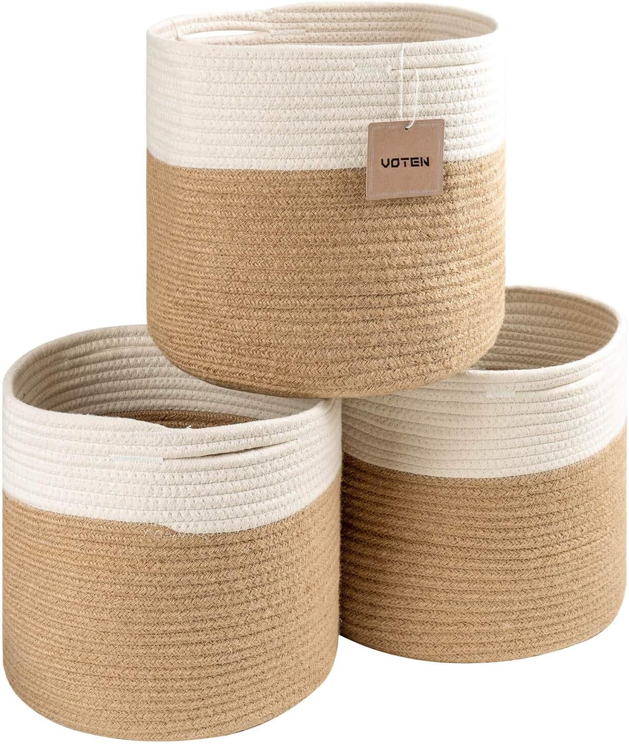 Durable Woven Cotton Storage Cubes Baskets for Organizing