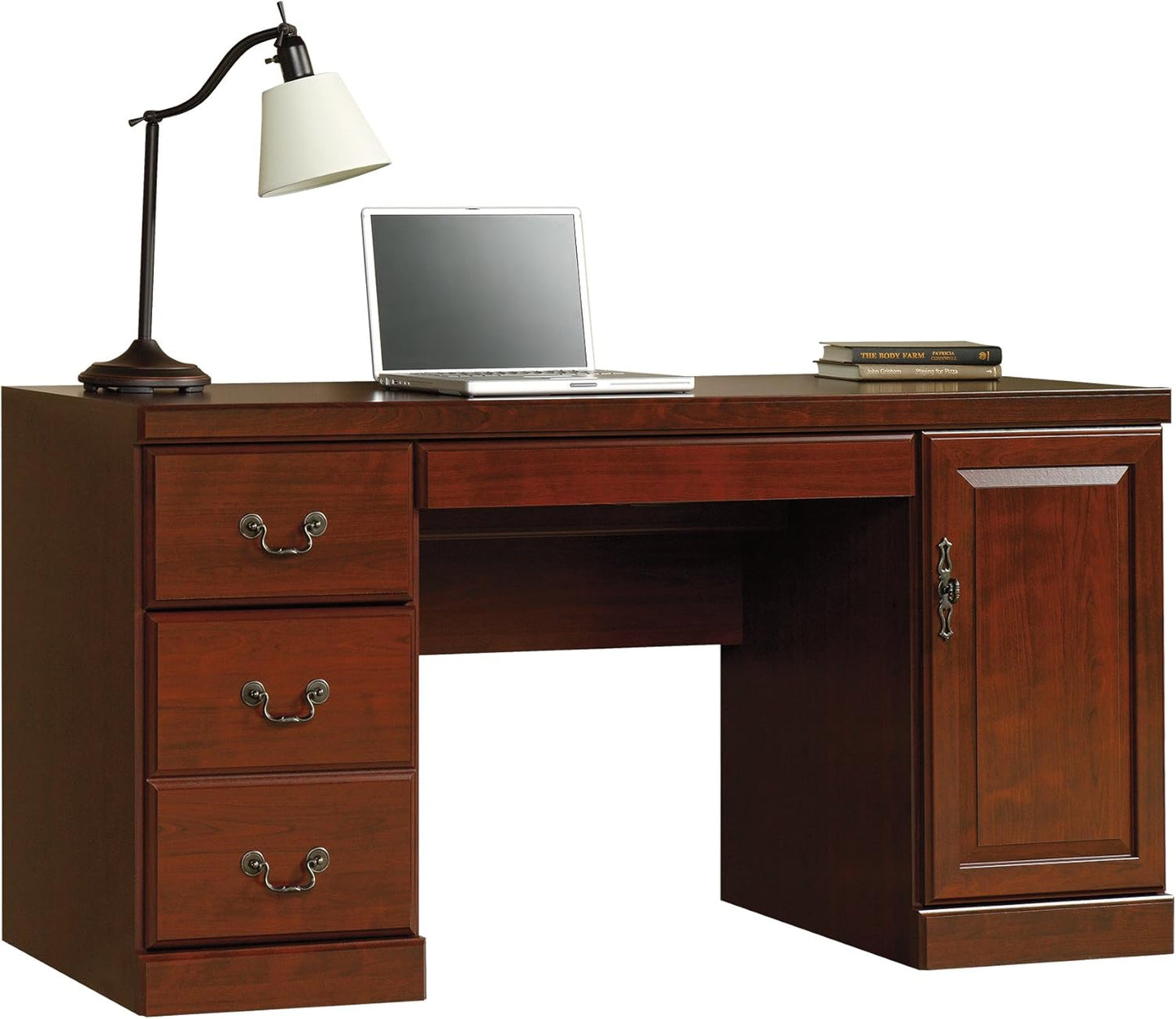 Sauder Heritage Hill Computer Credenza - Classic Cherry Elegance