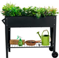 Raised Garden Bed with Legs and Wheels for Easy Planting