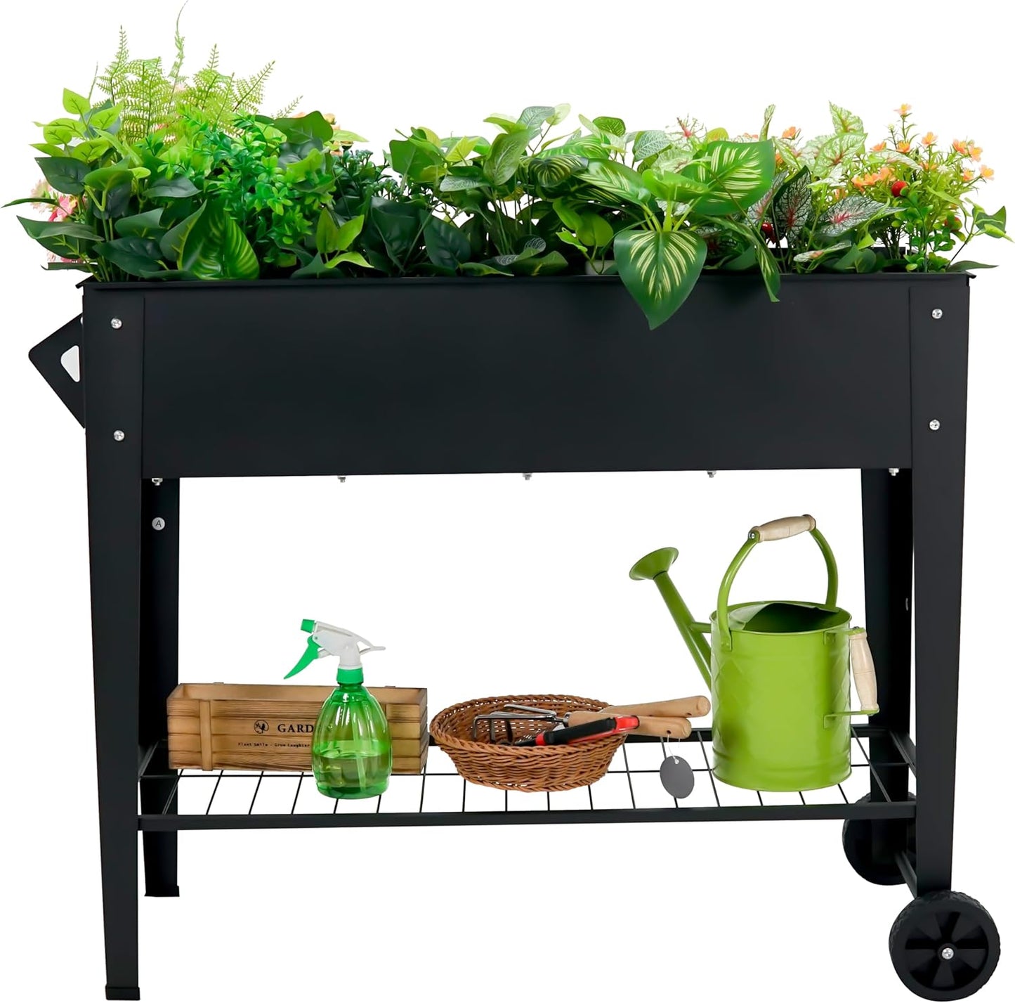 Raised Garden Bed with Legs and Wheels for Easy Planting