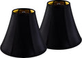 GO&SO Black Bell Lamp Shades Set of 2 for Table and Floor Lamps