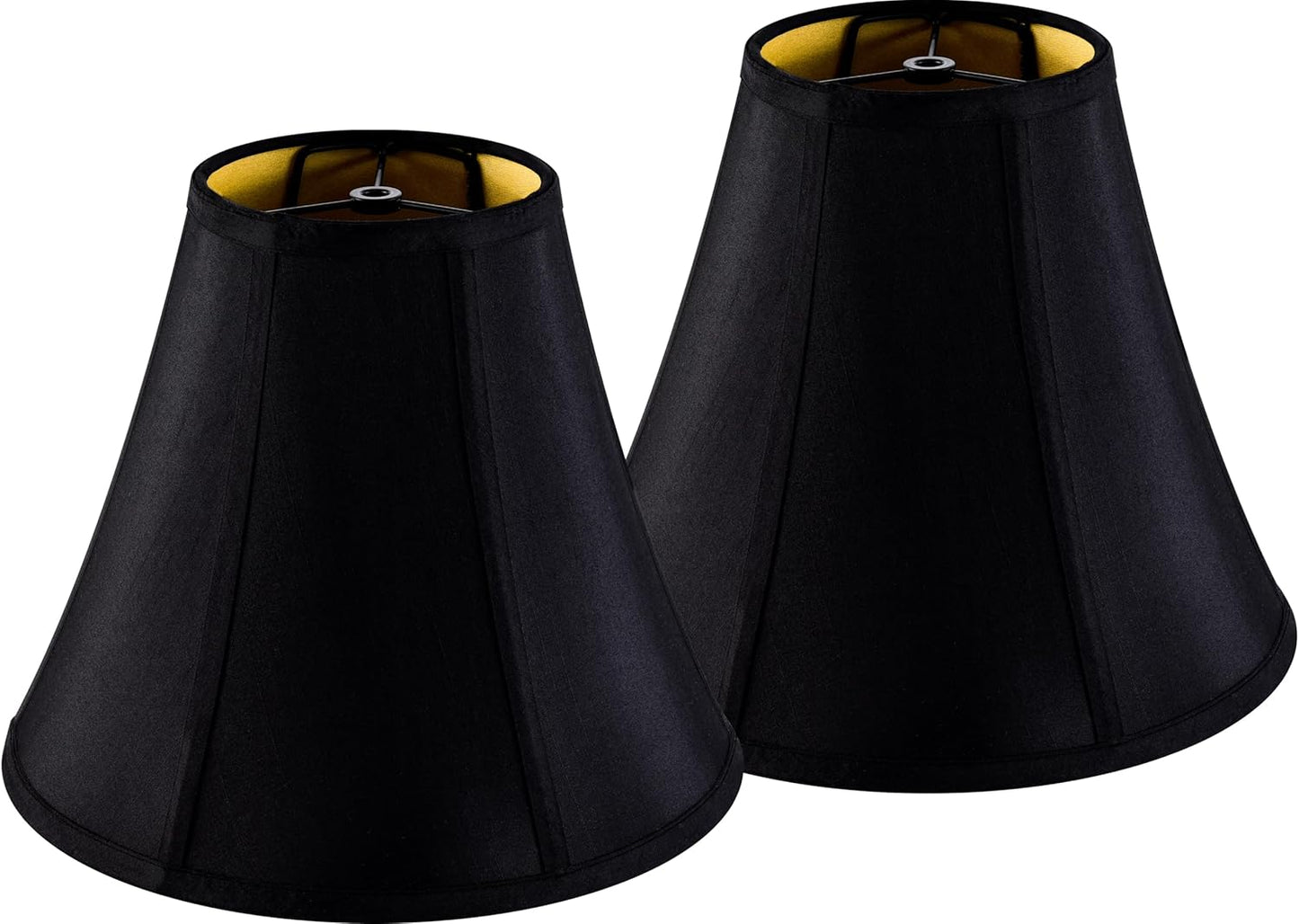 GO&SO Black Bell Lamp Shades Set of 2 for Table and Floor Lamps
