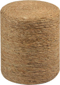 Natural Seagrass Foot Stool Hand Weaving Round Ottoman - Versatile