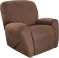 Recliner Chair Covers Leather Look 4-Piece Set - Soft, Non-Slip