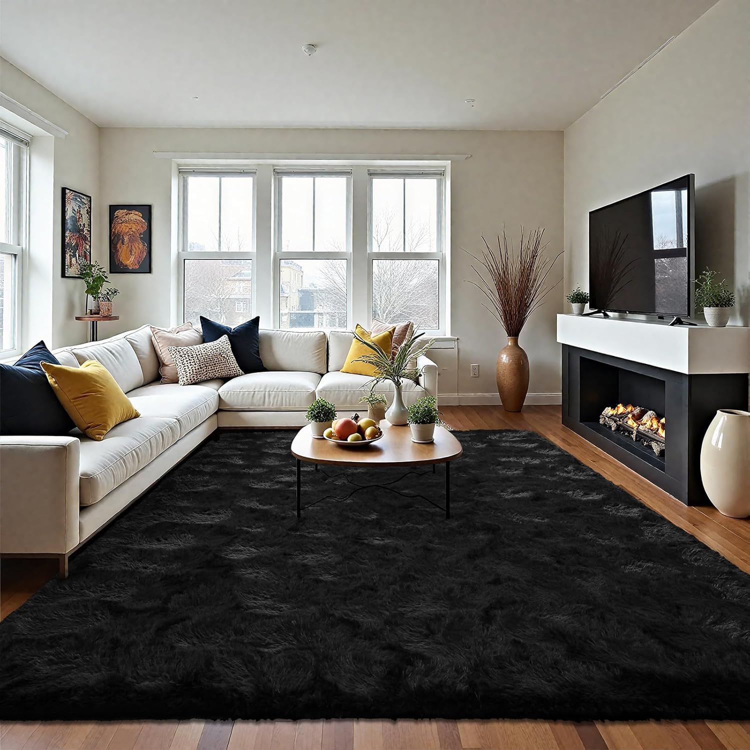 LOCHAS Ultra Soft Indoor Modern Area Rugs for Cozy Living Rooms